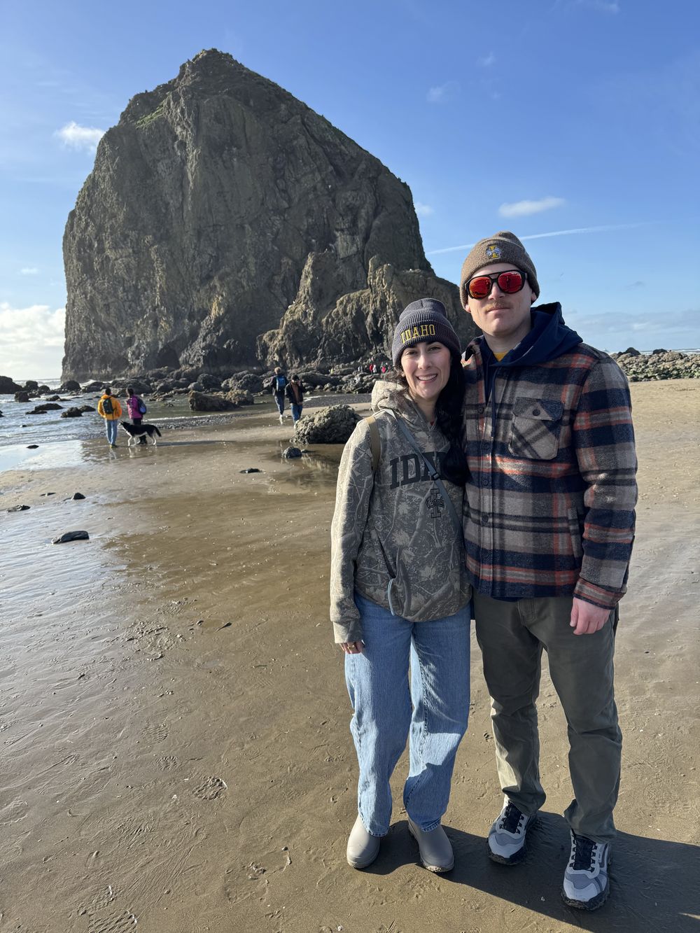 Eldon and Korbi Nelson standing together on the Oregon coast